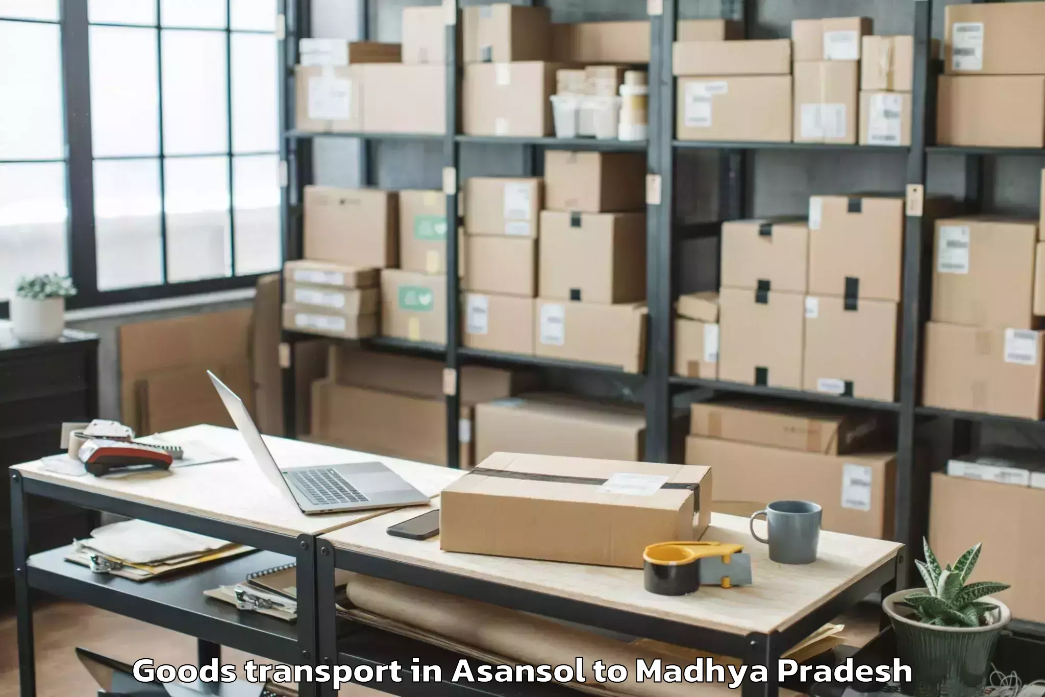 Efficient Asansol to Bhopal Airport Bho Goods Transport